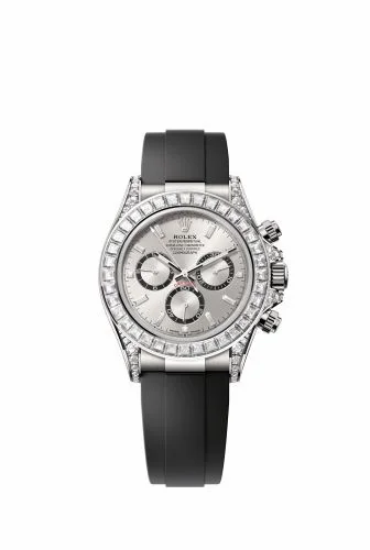 Rolex Cosmograph Daytona White Gold - Baguette / Silver - Baguette / Oysterflex 126539TBR-0002 (m126539tbr-0002)